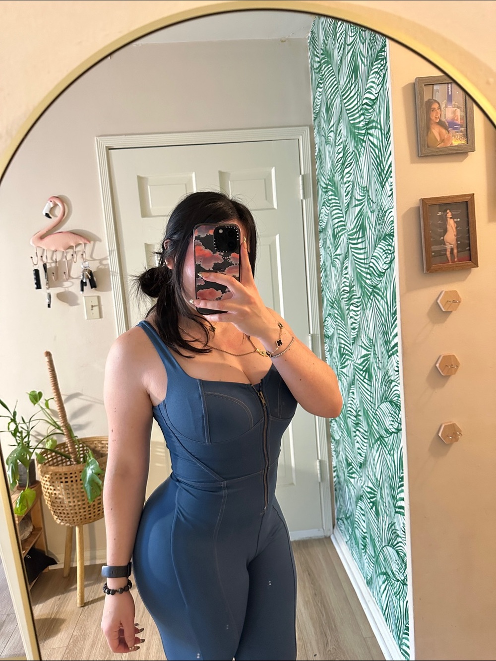 Women’s Blue Sculpting Jumpsuit